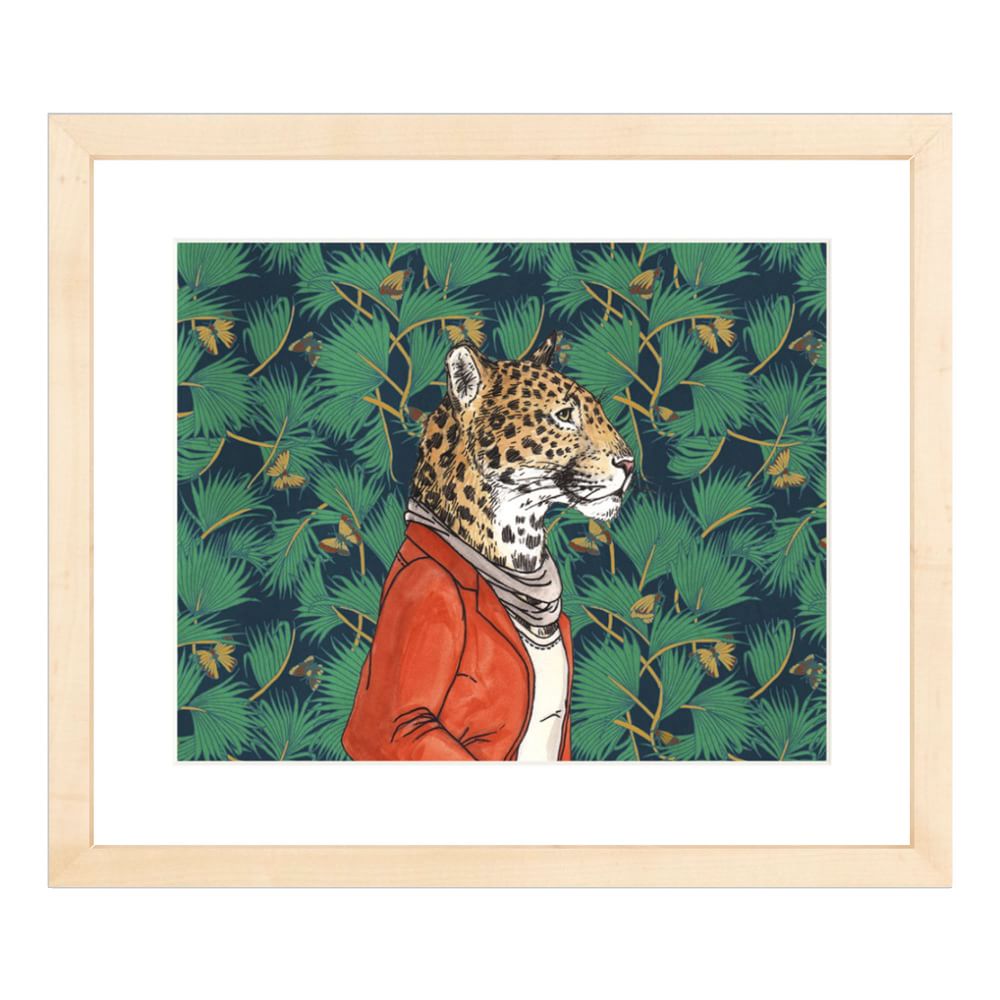 Dapper Jaguar Framed Wall Art by West Elm