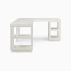 Parsons L-Shaped Desk &amp; Open Storage Shelves Set