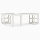 Parsons L-Shaped Desk &amp; Open Storage Shelves Set