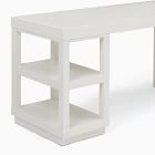 Parsons L-Shaped Desk &amp; Open Storage Shelves Set