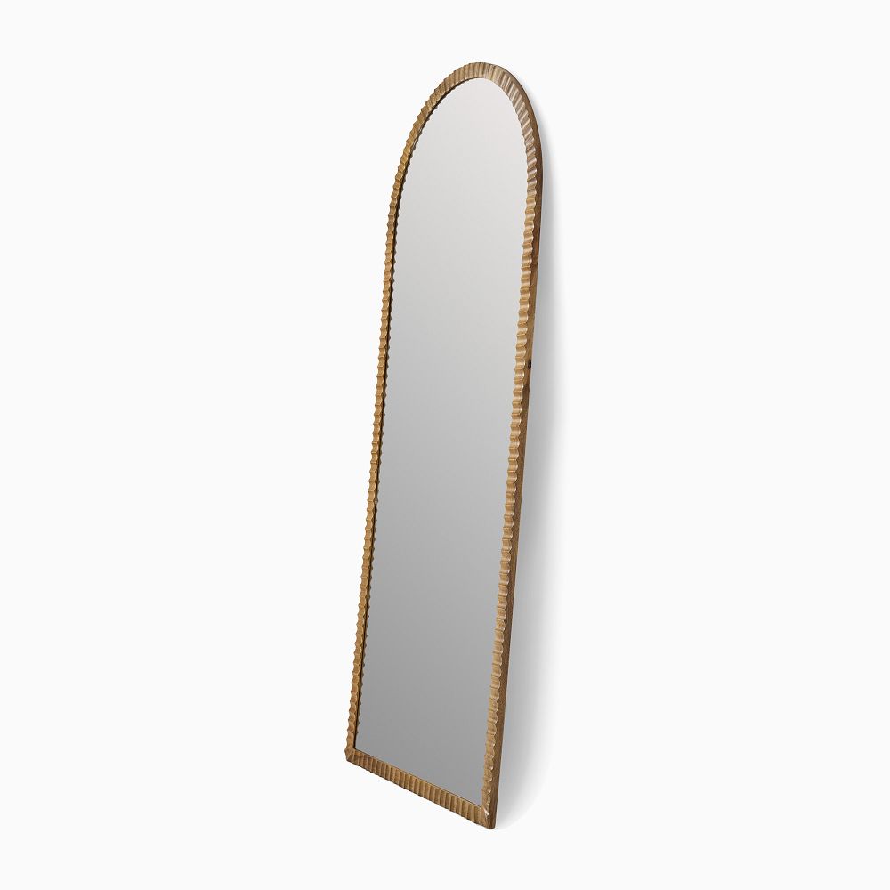 Frida Fluted Wood Floor Mirror - 30X72