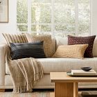 Two-Tone Chunky Linen Throw