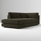 Open Box: Haven Extra Deep Left-Arm Bumper Chaise - Performance Distressed Velvet Juniper
