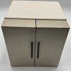 Open Box: Modern Fluted Jewelry Box, Cube (10"H) - Champagne