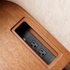 Emma Chamberlain Wingback Bed with Charging Nightstands