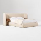 Emma Chamberlain Wingback Bed with Charging Nightstands