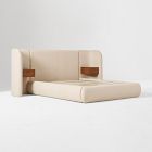 Emma Chamberlain Wingback Bed with Charging Nightstands