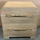 Open Box: Ava Nightstand (22") - Warm Cerused, Champagne Bronze