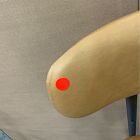 Open Box: Grier Leather Dining Chair - Ludlow Leather Sesame, Textured Antique Bronze