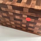 Open Box: Pierce &amp; Ward Marquetry Wood Decorative Box (10" x 12") - Nutmeg