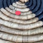 Open Box: Two-Tone Woven Seagrass Large Hamper (18.9"W x 24.4"H)