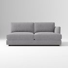 Open Box: Build Your Own Haven Sectional (Extra Deep), Right Arm 2 Seater Sofa - Performance Distressed Velvet Storm Gray