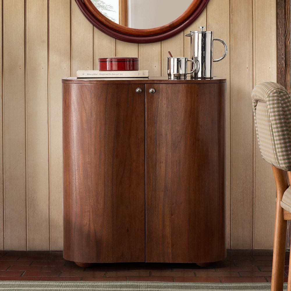 Emma Chamberlain Curved Bar Cabinet (28") by West Elm