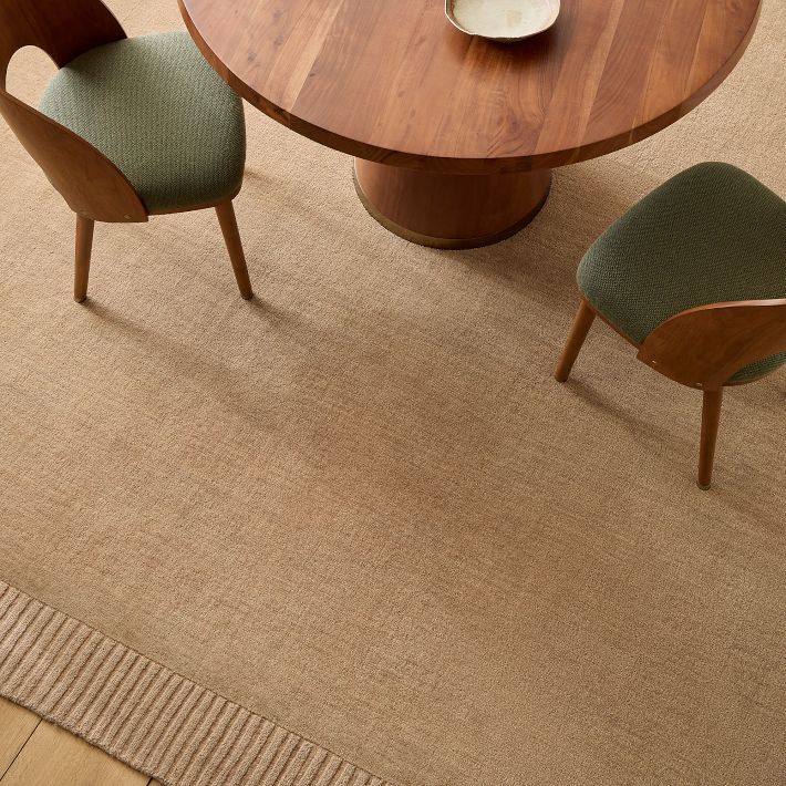 Ojai Rug - Handwoven 100% Wool Solid Color | West Elm