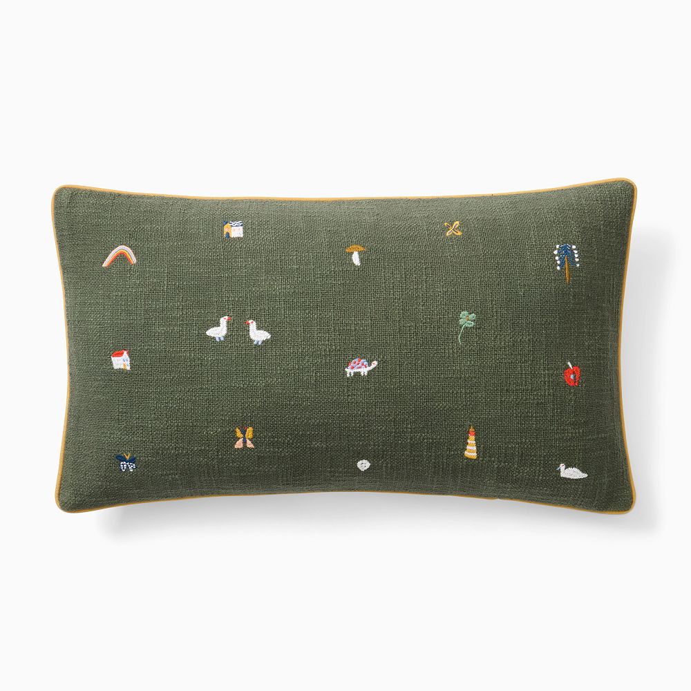 Emma Chamberlain Icon Pillow Cover - 12"x21", Green + Feather Insert