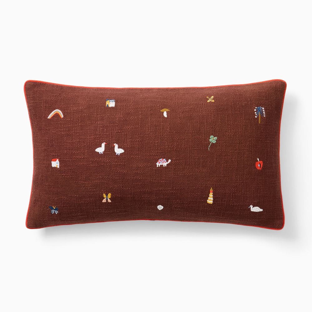 Emma Chamberlain Icon Pillow Cover - 12"x21", Brown + Down Alt Insert