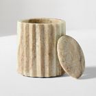 Fluted Marble Bath Accessories