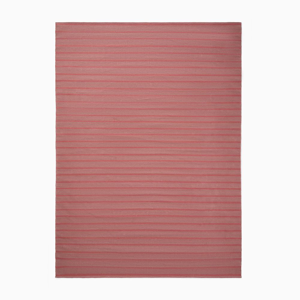 Emma Chamberlain Stripe Washable Rug - 8x10, Light Bordeaux