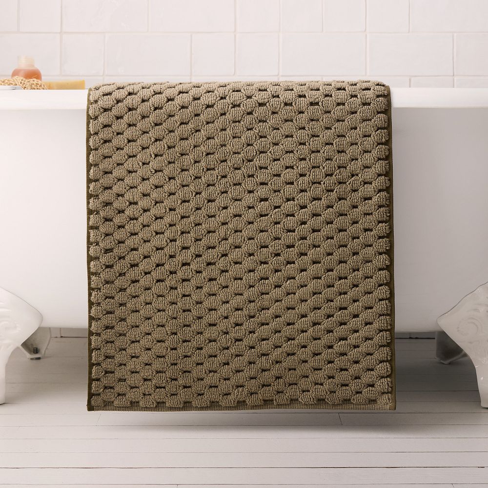 Elara Bath Mat - 20x34, Vetiver Green