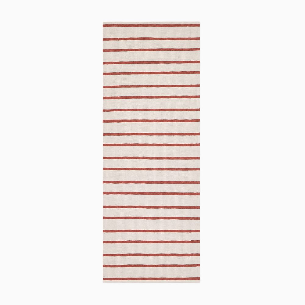 Emma Chamberlain Stripe Washable Rug - 2.5x7, Arctic Blue