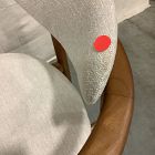 Open Box: Edison Dining Arm Chair - Performance Chenille Tweed Sand, Cool Walnut