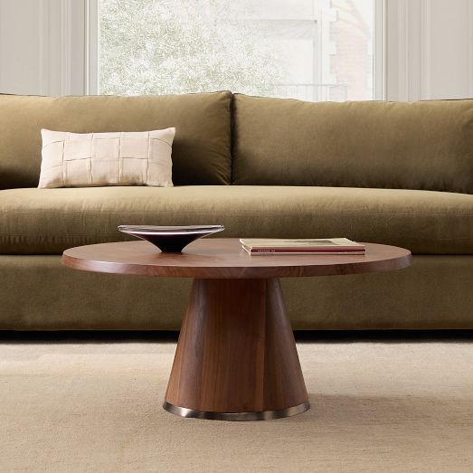 Aubin Round Pedestal Coffee Table (36") by West Elm