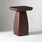 Quince Solid Wood Pedestal Side Table (14")
