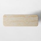 Royce Faux Travertine Pedestal Console Table (42")