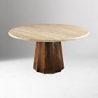 Aldrin Travertine Round Dining Table (60")