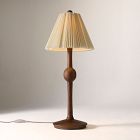 Pierce &amp; Ward Ribbed Wood Table Lamp (20")