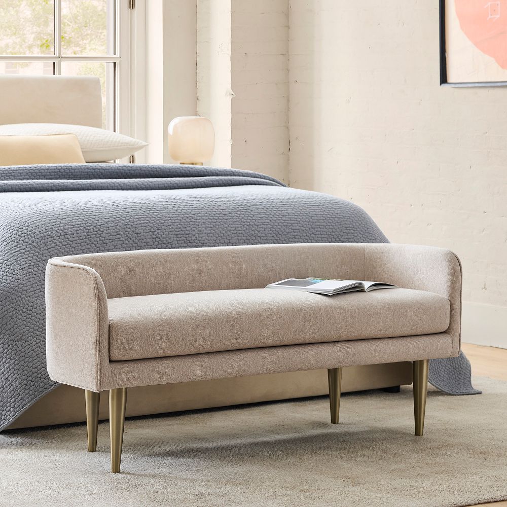 Celine Bench - Metal Legs by West Elm