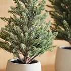 Faux Glittered Pine Tree w/ Ceramic Planter