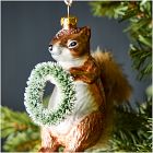 Glass Squirrel Ornament
