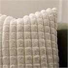 Bubble Quilted Fur Pillow Cover