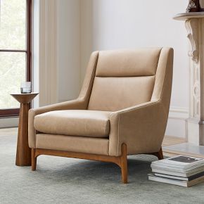 Hank Leather Chair – Top-Grain, Durable Comfort | West Elm