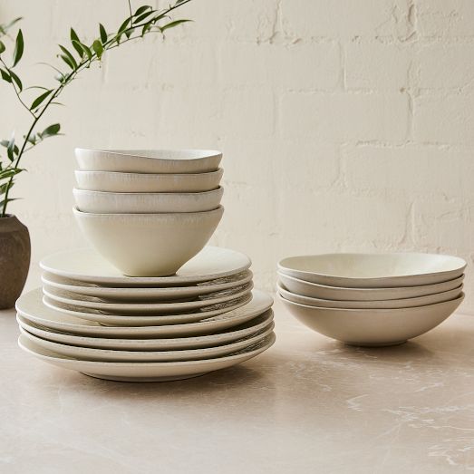 Oyku Stoneware Dinnerware Set of 16 | West Elm