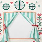 Scandi House Puppet Theater Door Hanging