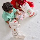 Snowgirl in Snow Globe Felt Stocking