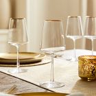Horizon Lead-Free Crystal Gold-Rimmed White Wine Glass Sets