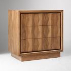 Carved Pattern Solid Wood 3-Drawer Dresser (35")