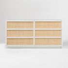 Callahan Solid Wood Rattan 6-Drawer Dresser (60")