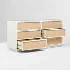 Callahan Solid Wood Rattan 6-Drawer Dresser (60")