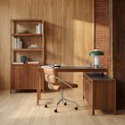 Hughes Desk with Storage Cabinet (56") &amp; Tall Bookcase (34") Set
