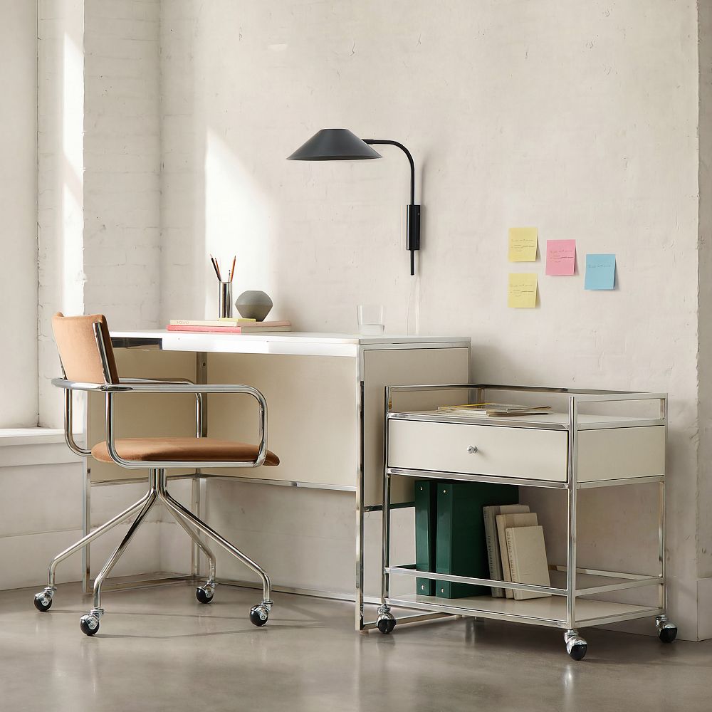 Marlowe Desk (42") & Storage Cart (30") Set by West Elm