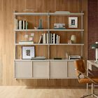 Tandem Modular Double Wide Open &amp; Storage Shelf Set