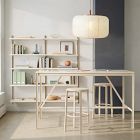 Tandem Worktable (72") &amp; Modular Double Wide Open Shelf Set