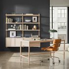 Tandem Desk (60") &amp; Modular Double Wide Storage Shelf Set