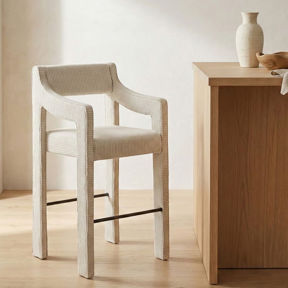 Solwyn Upholstered Counter Stool by West Elm