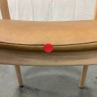 Open Box: Marcus Samuelsson Leather Dining Chair - Ludlow Leather Sesame, Blonde