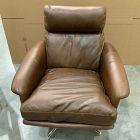 Open Box: Kristoff Leather Swivel Chair - Weston Leather Molasses